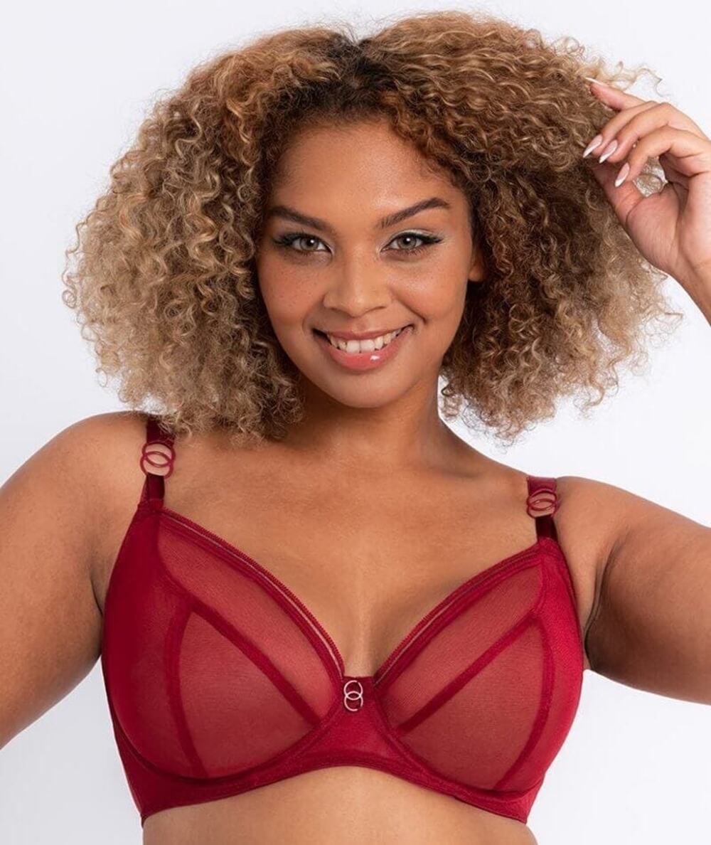 NWT Curvy Kate Lifestyle Plunge Bra - Deep Red